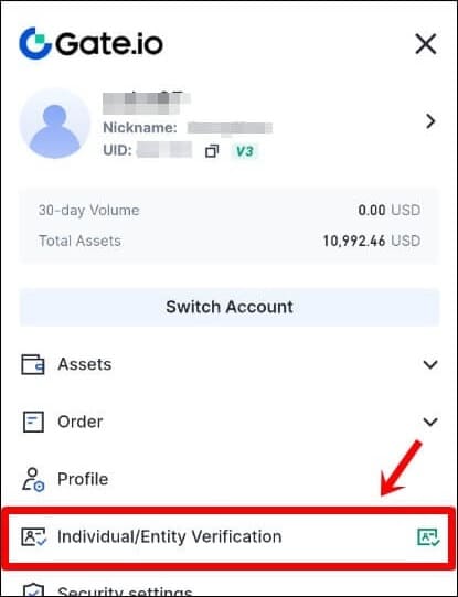 Access the Profile Menu
