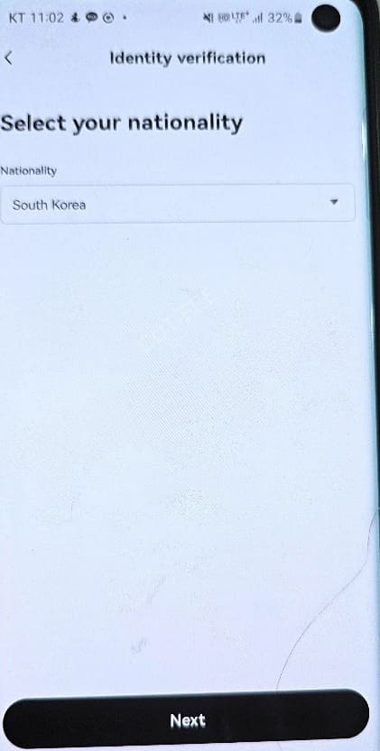 Select your nationality