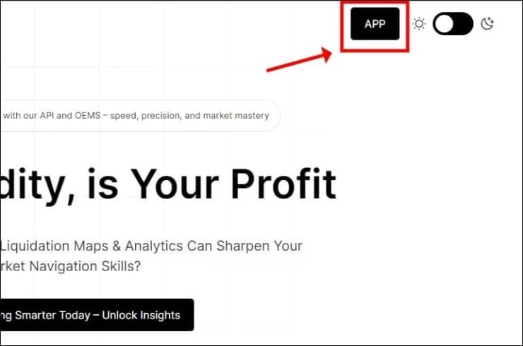 Run the Liquidation Map App.